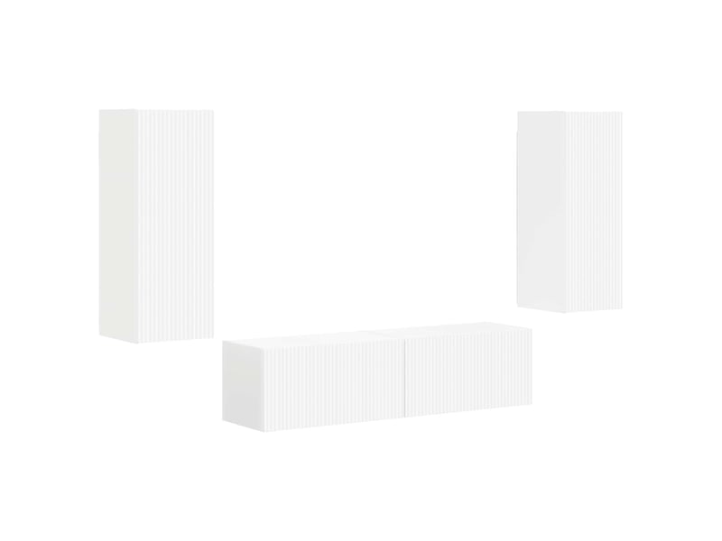  Ensemble meuble tv - banc tv - meuble de rangement 2 pcs blanc bois d'ingénierie  - Conforama A