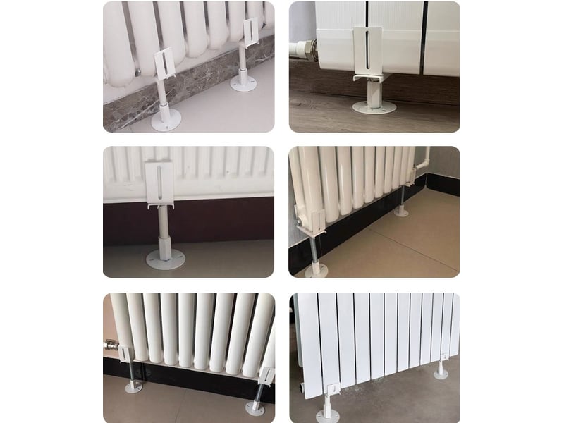  Paire de fixations au sol pour radiateurs en aluminium – charge jusqu'à 200 kg  - Conforama B
