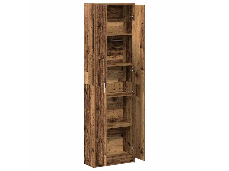  Armoire chambre, armoire de rangement bois ancien 55x25x189 cm bois d'ingénierie  - Conforama E