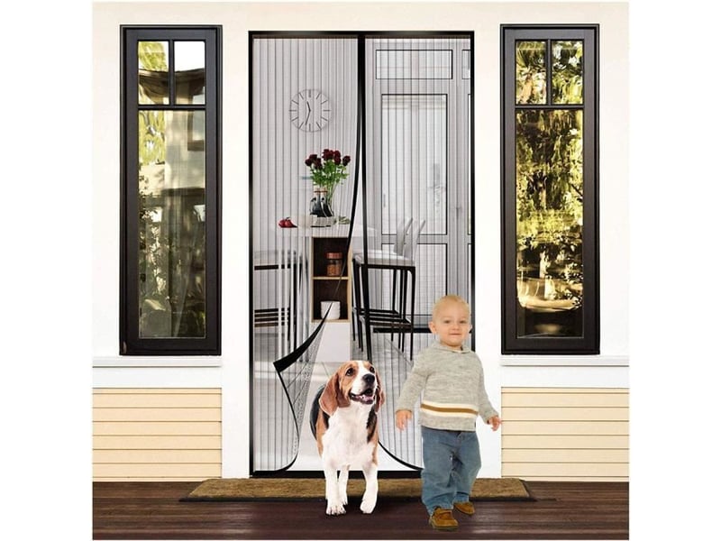  Rideau de porte magnétique rideau de porte moustiquaire  110x210cm  - Conforama B
