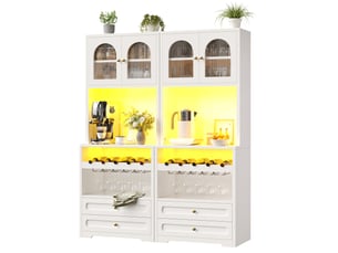 Buffet 2 porte(s)  2 tiroir(s)   - 140 cm coloris blanc 