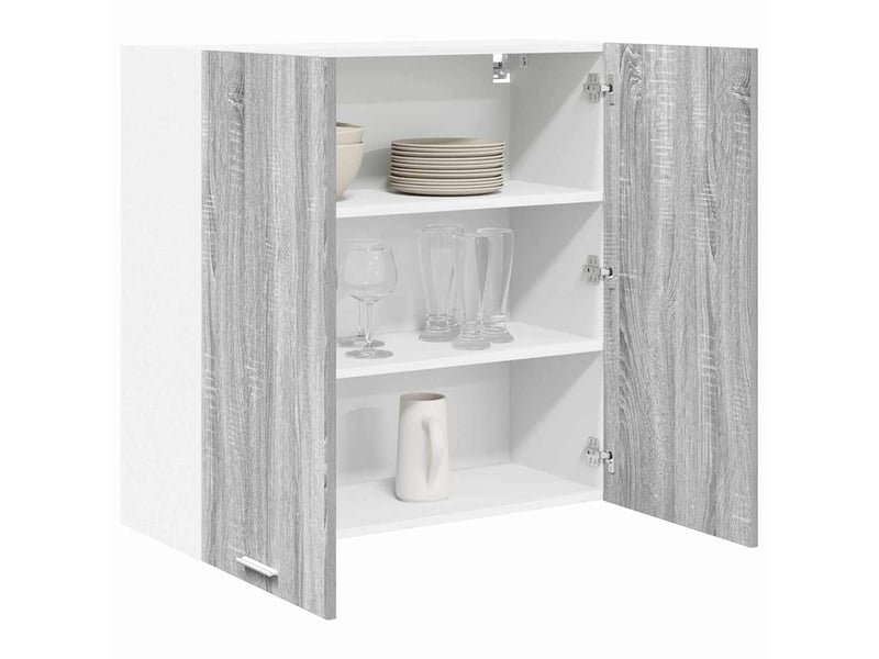  Meuble de rangement, armoire suspendue gris sonoma 80x31x80cm bois d'ingénierie shl1210  - Conforama C