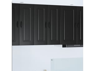 Meuble mural de cuisine | armoire de cuisine 2 pcs noir bois d'ingénierie shl325
