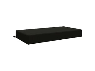 Coussin d'assise, coussin pour chaisecanapé soest 100 % polyester noir 120 x 60 x 15 cm cf51461