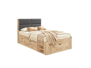 Lit avec rangement 90x200 cm WISHDOR   coloris naturel