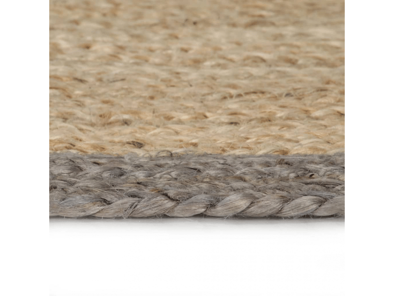  Tapis fait à la main jute avec bord gris 90 cm - comfortxl 133674 - Conforama B