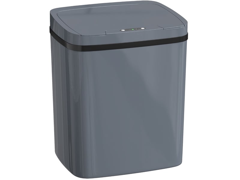  Poubelle automatique 15 l 27,6 x 21,4 x 33,5 cm grise en plastique, ouverture par capteur  - Conforama A