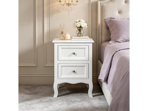 Petit meuble de séjour - avec rangement - avec tiroirs - design moderne - structure robuste - panneau de fibres de densité moyennemétal - blanc