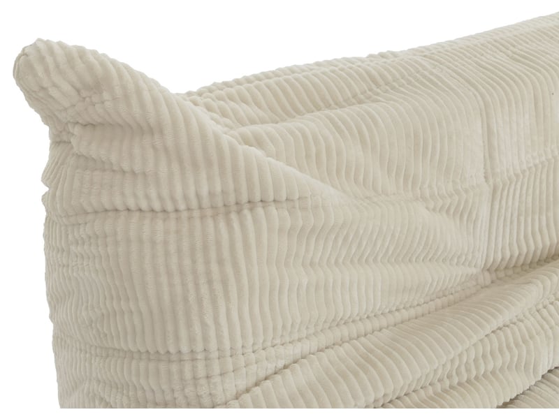 Ensemble de canapés hwc-r34, ensemble de canapés rembourrés, canapés lounge 3 places, 2 places, fauteuil, tissu velours (300 gm²) - blanc crème - Conforama E
