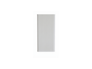 Meuble de salle de bains suspendu façade rainurée mdf blanc 36x29x75 cm
