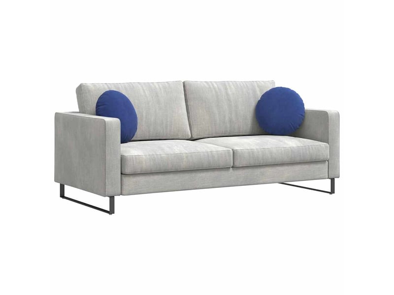  Lot de 2 coussins de siège, coussins décoratifs bleu police ø 40 x 13 cm velours cf59925  - Conforama C