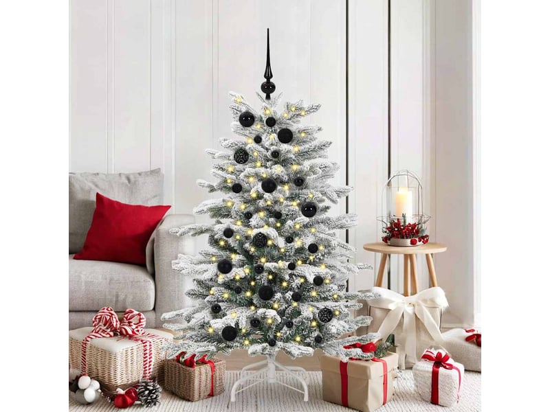  Ensemble de boules de noël 61 pcs 150 led blanc chaud ø 6 cm  - Conforama B