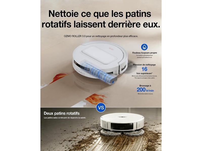 ECOVACS DEEBOT T90 Max Pro Omni Robot Aspirateur Laveur, 40000Pa, OZMO Roller 3.0, TruEdge 3.0 40kPa,Version Améliorée du T90 - Conforama B