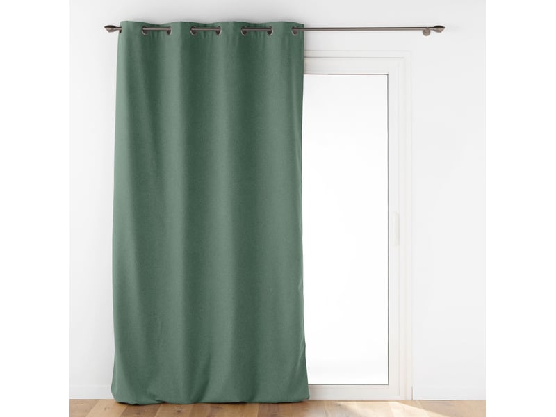  Rideau isolant uni chiné à œillets 140x260 cm 1613103 - Conforama A