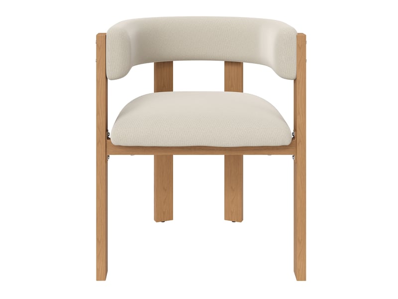  Lot de 6  chaises de salle à manger  47 x 48 x 72,5 cm – beige et naturel – assise ergonomique épaisse  - Conforama D