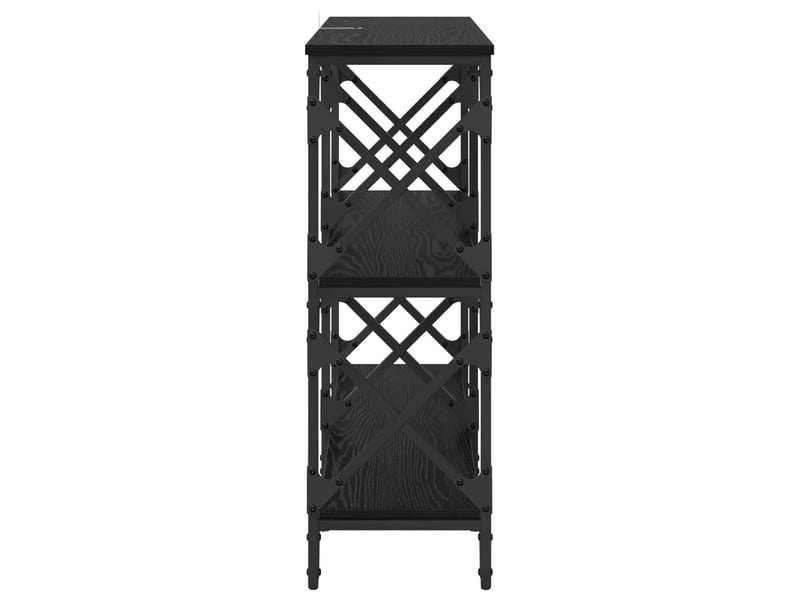 Table de chevet - table console chêne noir 100 x 28 x 80,5 cm bois d'ingénierie - Conforama E