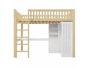 Lit mezzanine 140x200 cm <strong>ZOVIRA</strong>  <strong></strong> coloris naturel