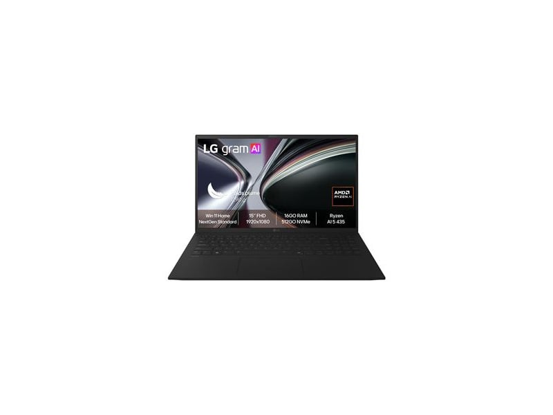  Pc portable lg gram ai 15z95u 15 fhd amd ryzen™ ai 5 16 go ram 512 go ssd noir  - Conforama A