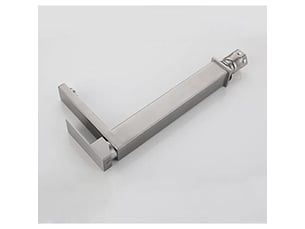Robinet mitigeur de lavabo monté sur comptoir en laiton pour eau chaude et froide (couleur : argent)