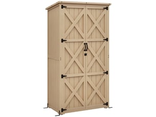 Armoire de jardin abri pour outils en bois avec étagères 90 x 54,5 x 168,5 cm