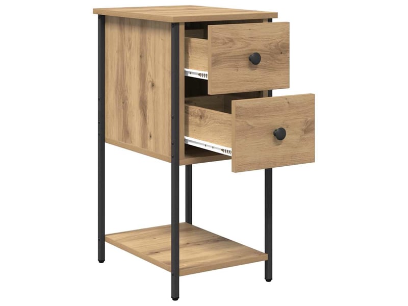  Table de chevet - cabinet de chevet - table de nuit 2 pc chêne artisanal 32 x 42 x 70 cm  - Conforama E