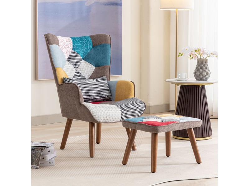  Chaise de relaxation avec repose-pieds, coussin et dossier – confort pour le salon  - Conforama B