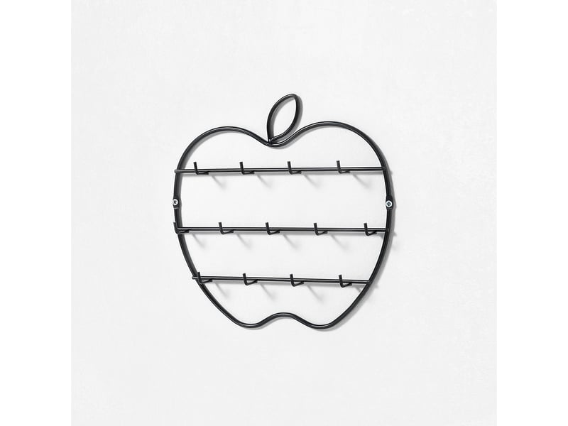 Porte-clés mural en métal avec 13 crochets - modèle apple - Conforama A