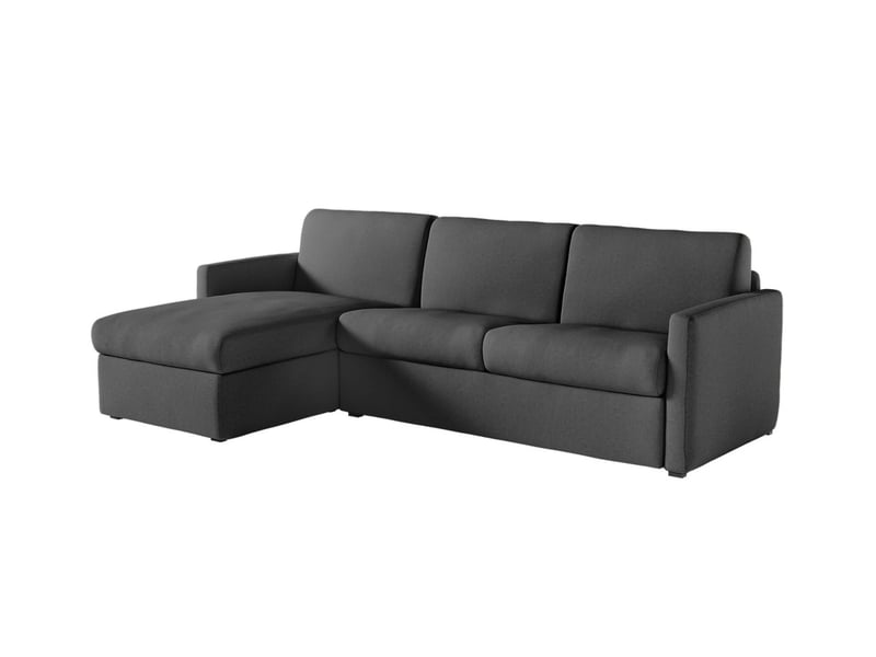 Alice - canapé d'angle réversible convertible système couchage express 4 places en tissu - Conforama D