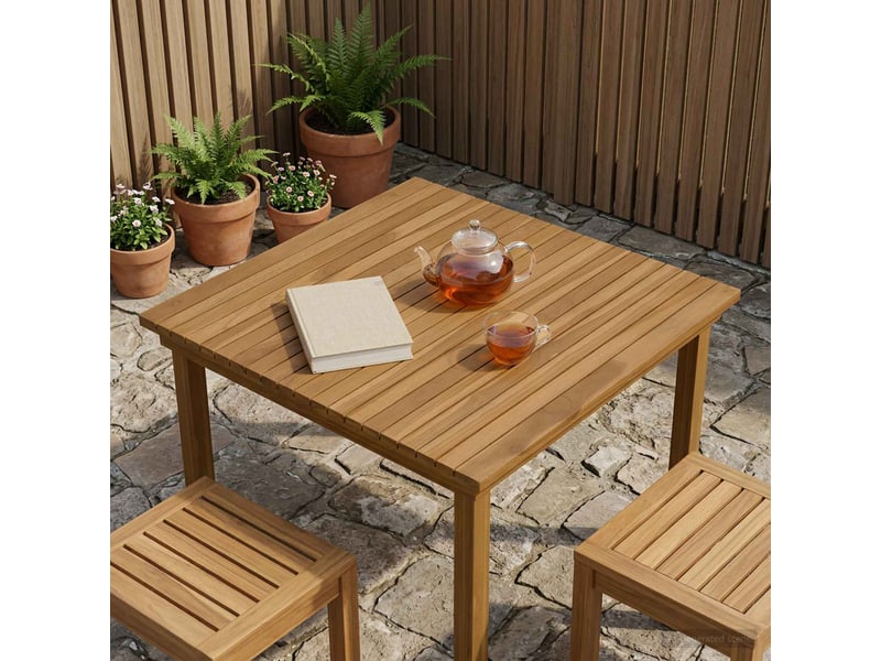 Vidaxl plateau de table 80 x 80 x 3,5 cm carré bois de teck massif - Conforama B