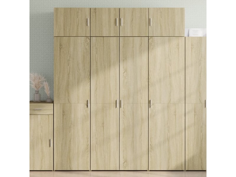  Buffet haut - bahut - meuble de rangement chêne sonoma 80x42,5x185 cm bois d'ingénierie  - Conforama B