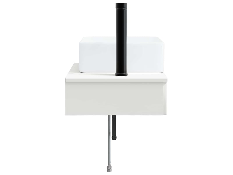 Basin de lavage mural, lavabo blanc brillant 53x35x39 cm - Conforama D