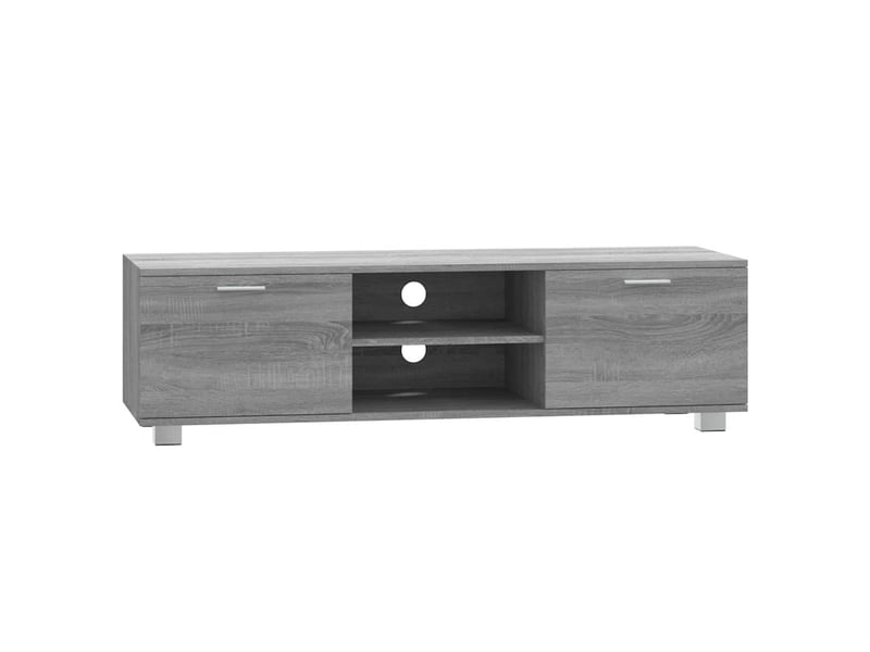  Meuble tv - banc tv - meuble de rangement sonoma gris 140x40,5x35 cm bois d'ingénierie  - Conforama A