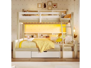 Lit superposé 90x200 cm <strong>ZOVIRA</strong> <strong></strong> coloris bicolore
