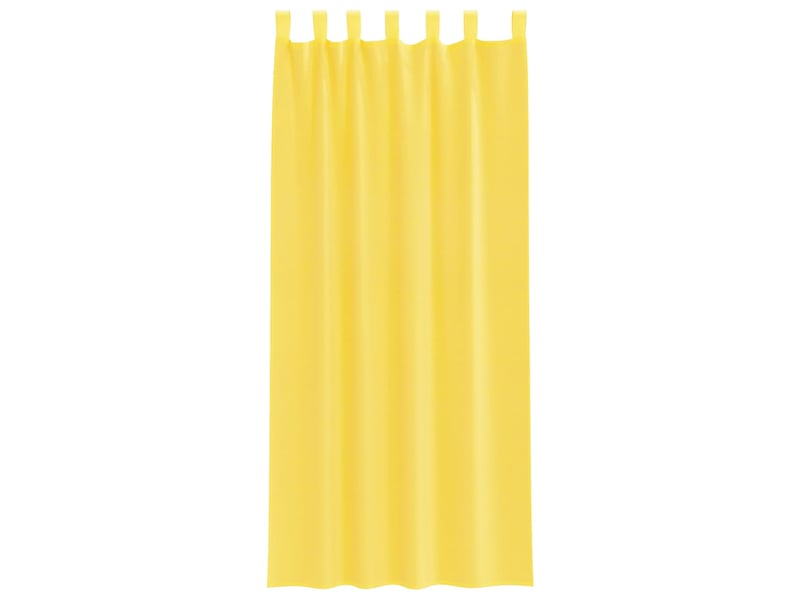  Lot de 2 voilages à œillets, voilages à anneaux jaunes 140 x 225 cm cf48962  - Conforama D