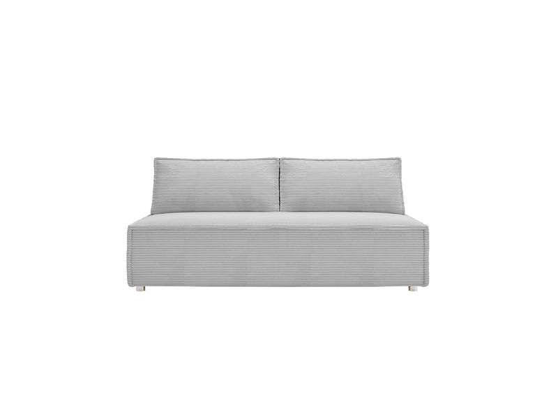 Canapé luna avec fonction couchage, couleur gris clair - Conforama A