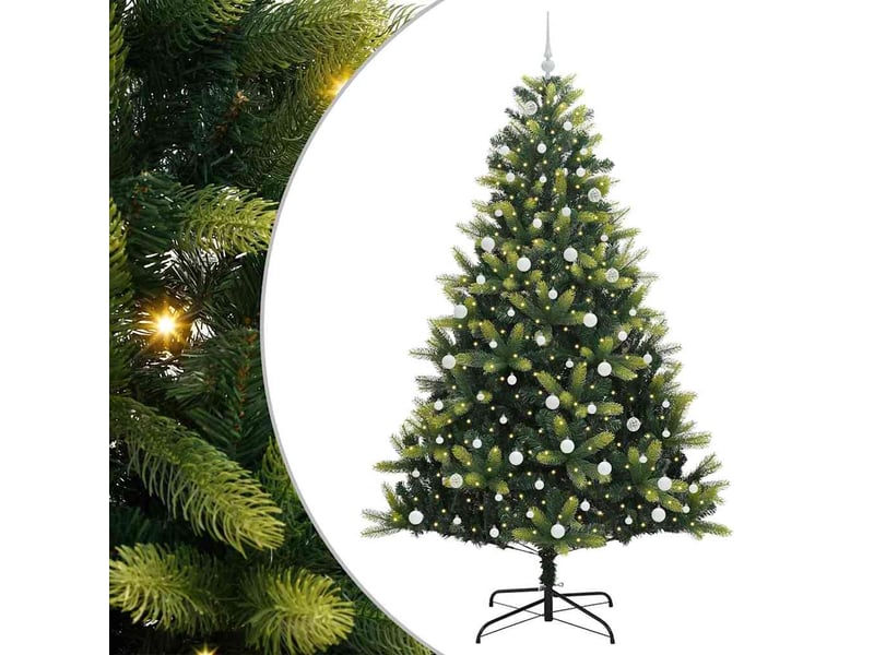  Sapin de noël - arbre de noël artificiel en silicone flexible 300 leds vert  - Conforama A