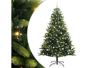 Sapin de noël - arbre de noël artificiel en silicone flexible 300 leds vert