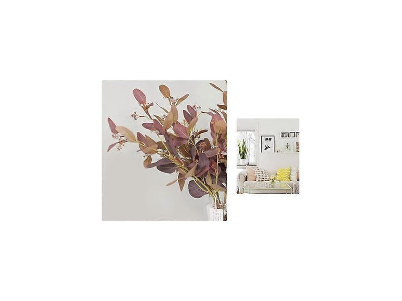  Feuilles d'eucalyptus artificielles, fausses fleurs, plante, décoration pour mariage, maison, café, fête3  - Conforama E