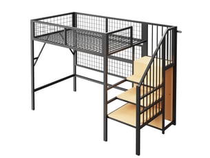 Lit mezzanine 90x200 cm <strong></strong> <strong>ABC</strong> coloris noir