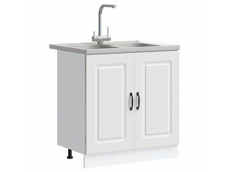  Meuble de rangement, armoire de cuisine kalmar blanc 80x46x81,5cm  - Conforama C