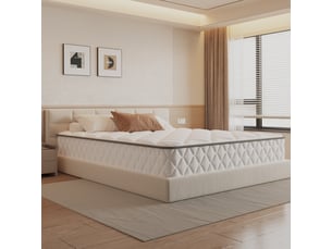 Matelas 100x200 cm ADORMII   Ressorts ensachés + mousse soutien Medium épaisseur 22 cm