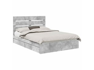 Lit 2 places 150x200 cm coloris gris