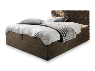Lit avec rangement 180x200 cm <strong>MASSENO</strong> <strong></strong> coloris marron