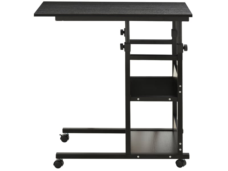  Table d'appoint | bout de canapé portable hauteur réglable cadre métal noir  - Conforama B