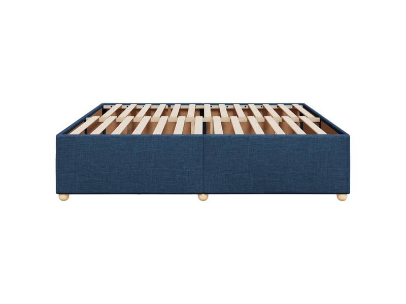  Lit double- lit adulte -  cadre de lit sans matelas bleu 200x200 cm tissu  - Conforama D