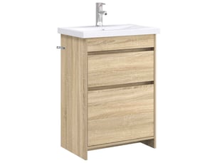 Ensemble de mobilier de salle de bain chêne sonoma shl2178