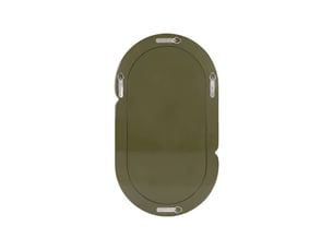 Miroir ovale à fixer coloris vert <strong></strong>  <strong></strong> - 70 cm x 40 cm