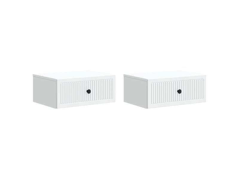 Table de chevet - cabinet de chevet - table de nuit 2 pièces blanc 49 x 34,5 x 20 cm - Conforama A