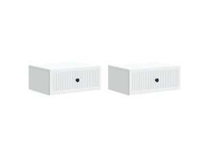 Table de chevet - cabinet de chevet - table de nuit 2 pièces blanc 49 x 34,5 x 20 cm