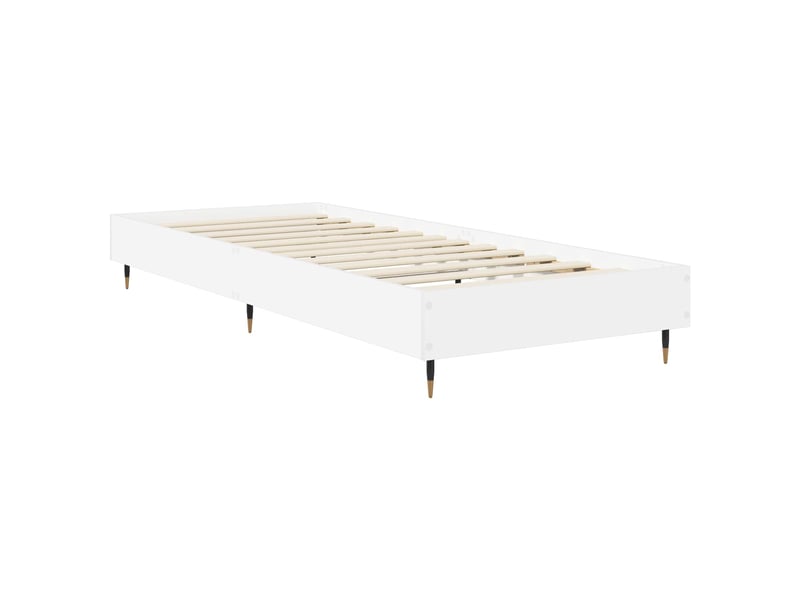  Lit simple- lit adulte -  cadre de lit blanc 80 x 200 cm bois d'ingénierie  - Conforama B